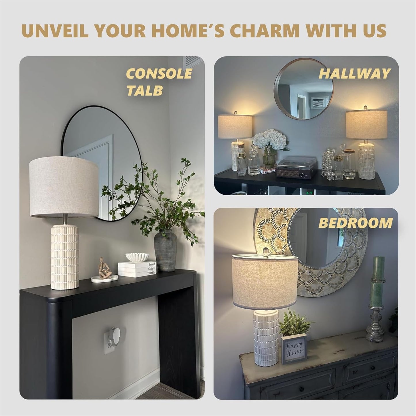 PoKat 23" Modern Ceramic Table Lamp Set of 2