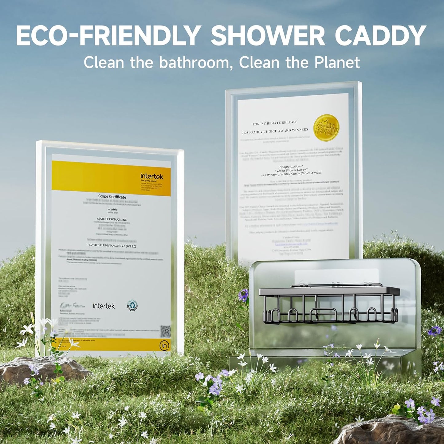 Veken Rustproof & Waterproof Shower Caddy 6-Pack