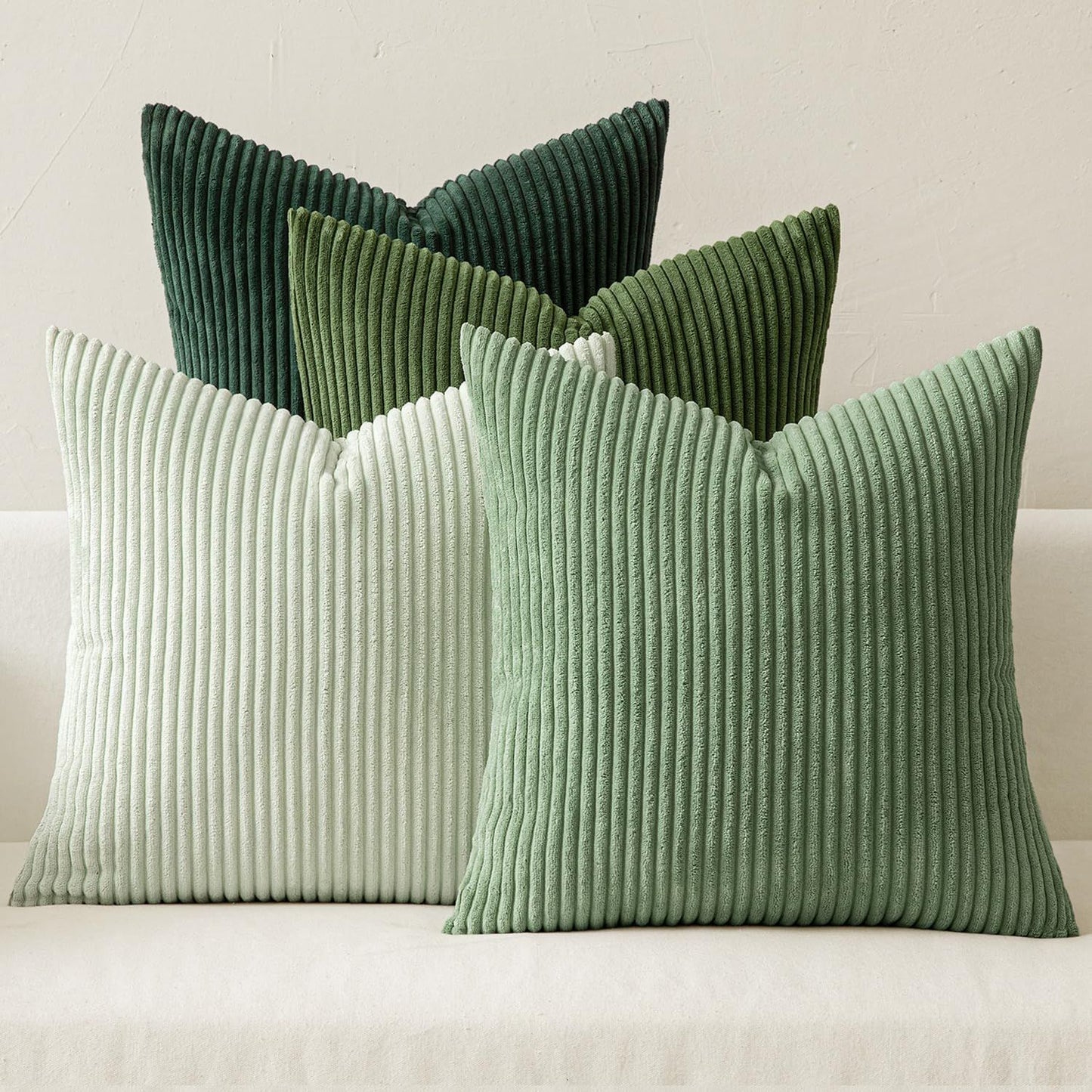 MIULEE Summer Boho Farmhouse Sage Green Throw Pillow Covers