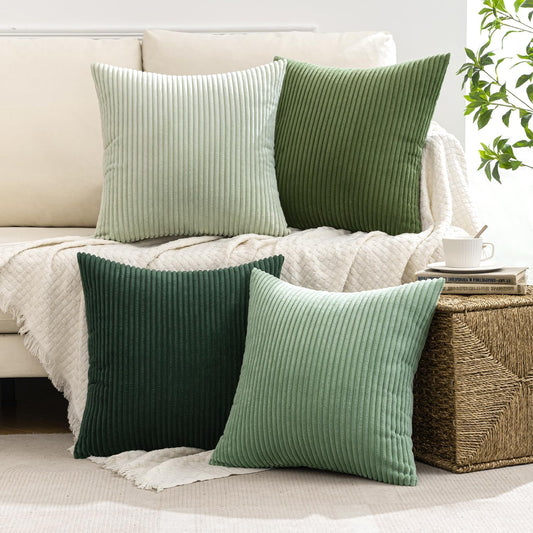 MIULEE Summer Boho Farmhouse Sage Green Throw Pillow Covers